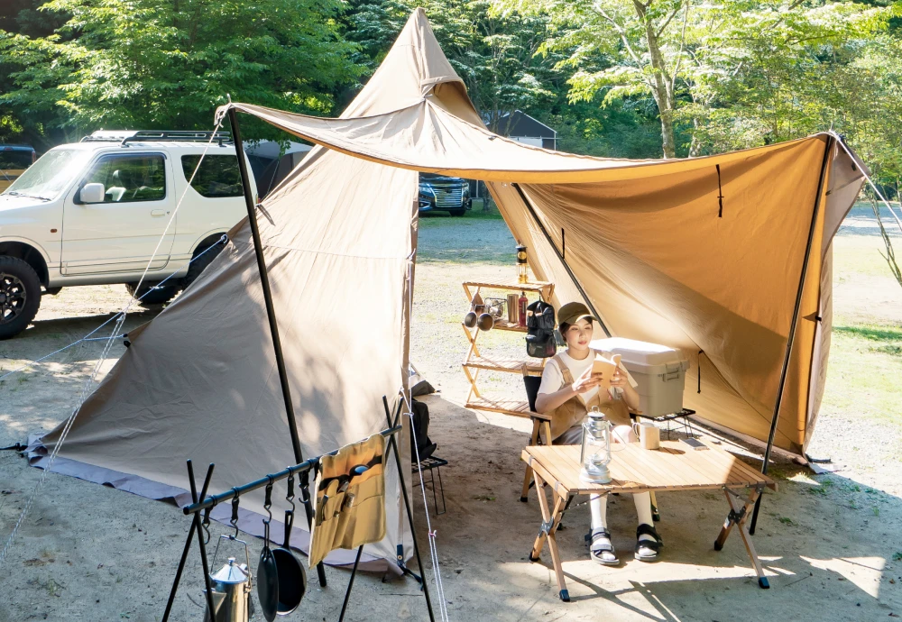 white teepee tents